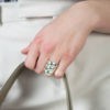 Bague empilable trio Boulle en argent massif 925 de la maison Dàvila