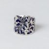 bague Bouquet I argent massif émail bleu nuit I Elliade I vue de face I Label AÉ Paris