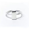 Bague Bauhaus Vertical en argent massif avec un aspect minimaliste et ethnique de la maison Dàvila.