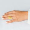 bague Eternelle I argent massif doré or 18 caratsI Elliade I vue portée I Label AÉ Paris
