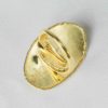 Bague réglable ovale Soleil I argent massif doré à l'or 18 carats I Elliade I vue arrière I Label AÉ Paris