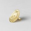 Bague réglable ovale Soleil I argent massif doré à l'or 18 carats I Elliade I vue de face I Label AÉ Paris