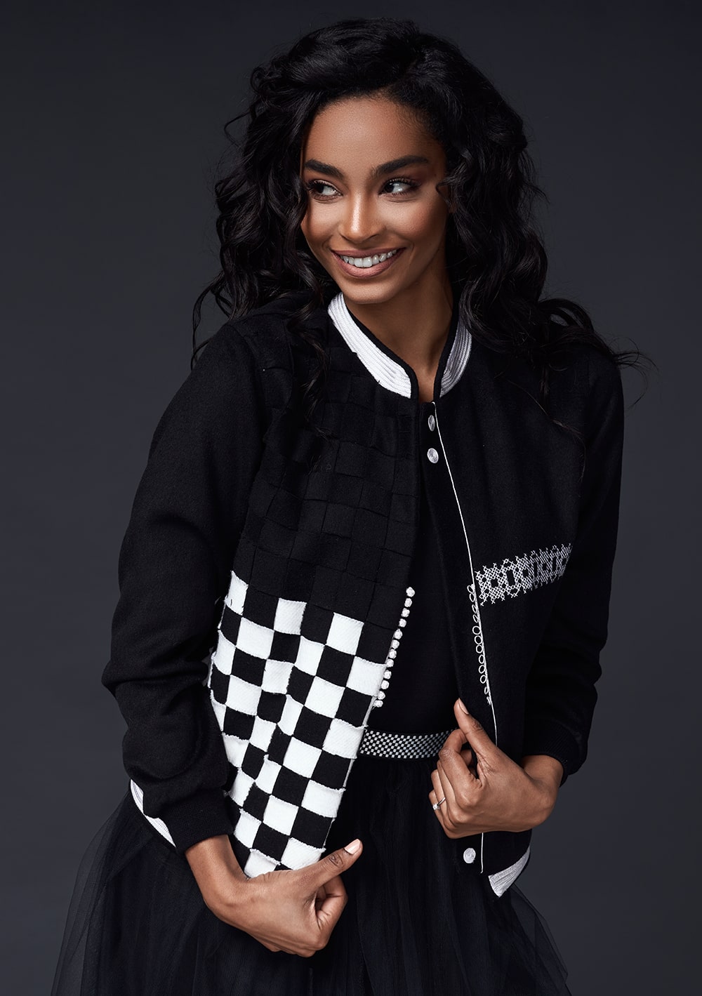 Blouson bomber - Laine et cachemire - Modèle C - Leïla Boussera - Image 2 Blouson bomber - Laine et cachemire - Modèle C - Leïla Boussera - Image 2