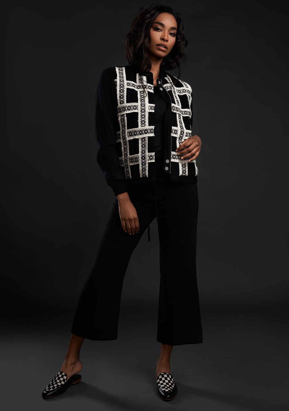 Blouson bomber - Laine et cachemire - Modèle D - Leïla Boussera - Image 2 Blouson bomber - Laine et cachemire - Modèle D - Leïla Boussera - Image 2