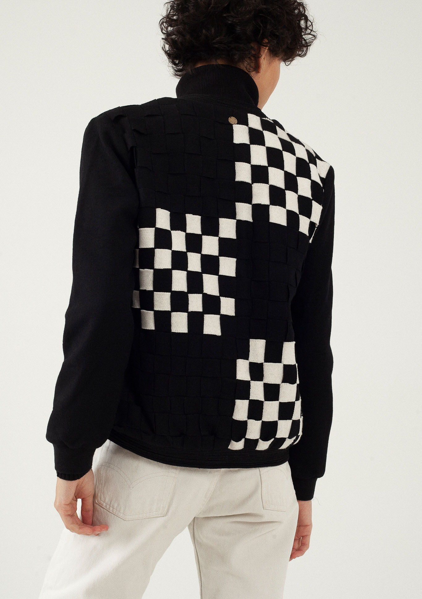 Blouson bomber - Laine et cachemire - Modèle B - Leïla Boussera - Image 5 Blouson bomber - Laine et cachemire - Modèle B - Leïla Boussera - Image 5