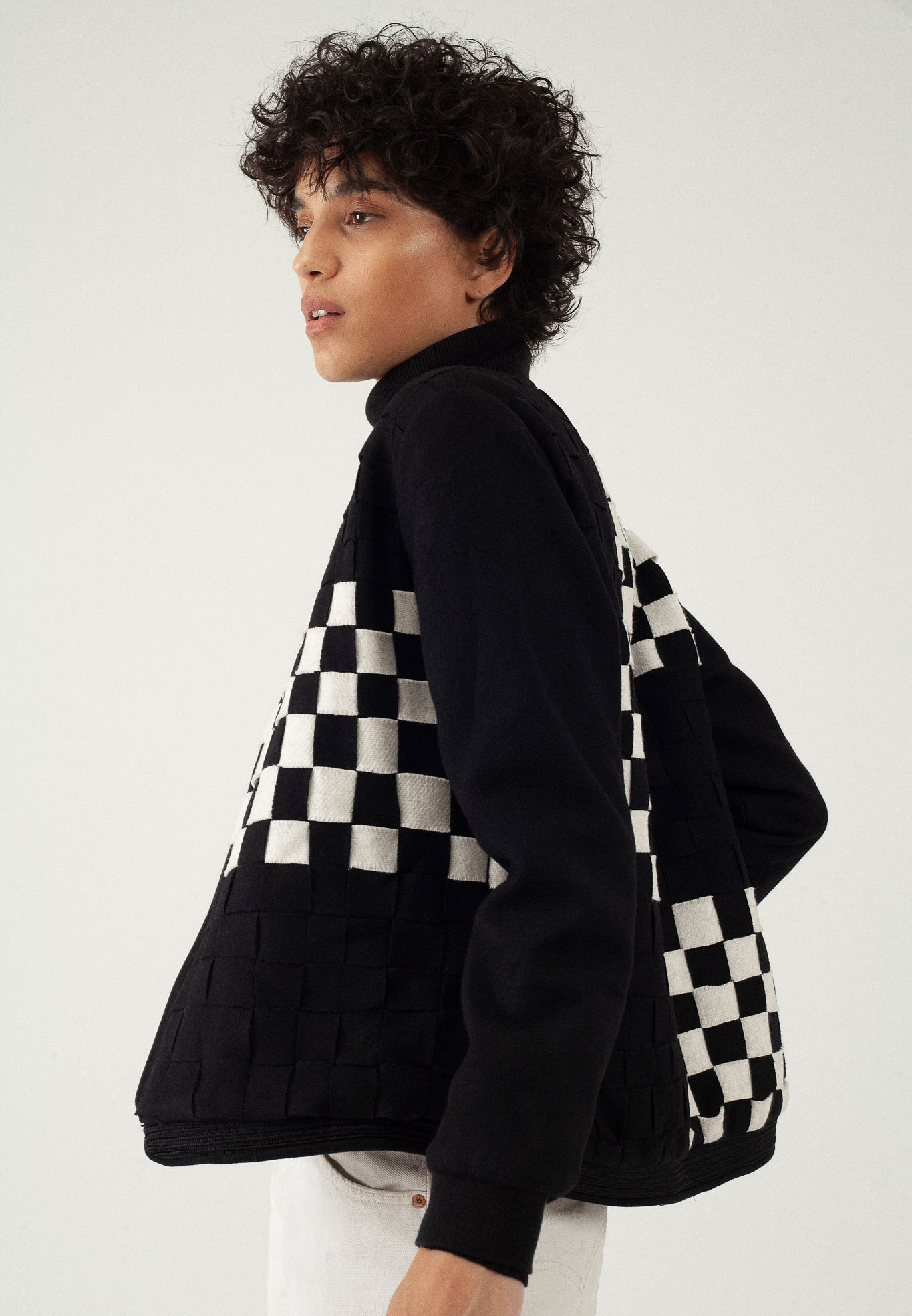Blouson bomber - Laine et cachemire - Modèle B - Leïla Boussera - Image 4 Blouson bomber - Laine et cachemire - Modèle B - Leïla Boussera - Image 4