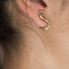 boucles d'oreilles a puce en laiton