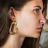 Boucles d'oreilles laiton doré à l'or 24 carats Bertha