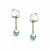 Boucles d'oreilles à perles courtes Elsa avec un aspect à la fois classique et abstrait.