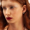 Boucles d'oreilles Vesta S I argent texturé I 9Pensées I vue Boucles d'oreilles Vesta S I argent texturé I 9Pensées I vue en détail 4 I Label AÉ Paris