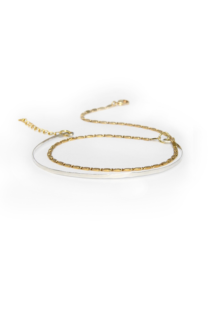 Bracelet double jonc argent - Tandem I Laëtitia Piffeteau I Label AÉ Paris Bracelet double jonc argent - Tandem I Laëtitia Piffeteau I Label AÉ Paris
