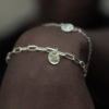 Bracelet et pastille Pelé I argent I 9Pensées I vue de face I Label AÉ