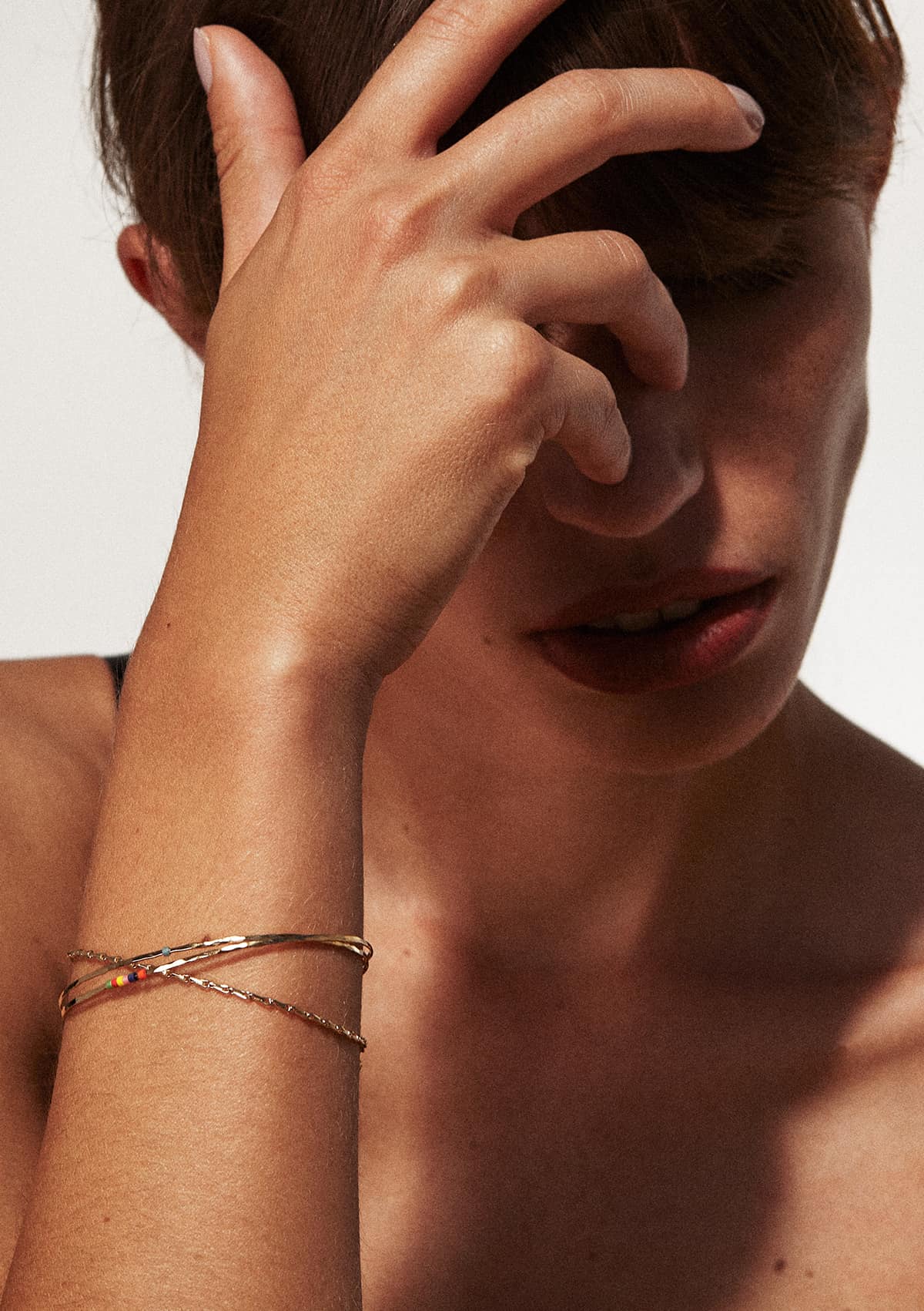bracelet-triple-fin-et-perles-trio-acidule-face Bracelet triple fin a perles