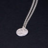 Collier pendentif texturé Eate I argent I 9Pensées I vue en détail I Label AÉ Paris