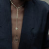 Collier ras de cou long Chantico I argent I vue principale I Label AÉ Paris