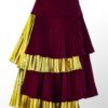 Jupe midi asymétrique – Bi-matière en laine et soie | Label AÉ