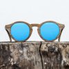 Lunette de soleil en bois de noyer - Verre bleu - Wood Light - MXP