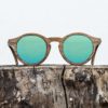 Lunette de soleil en bois de noyer - Verre vert - Wood Light - MXP