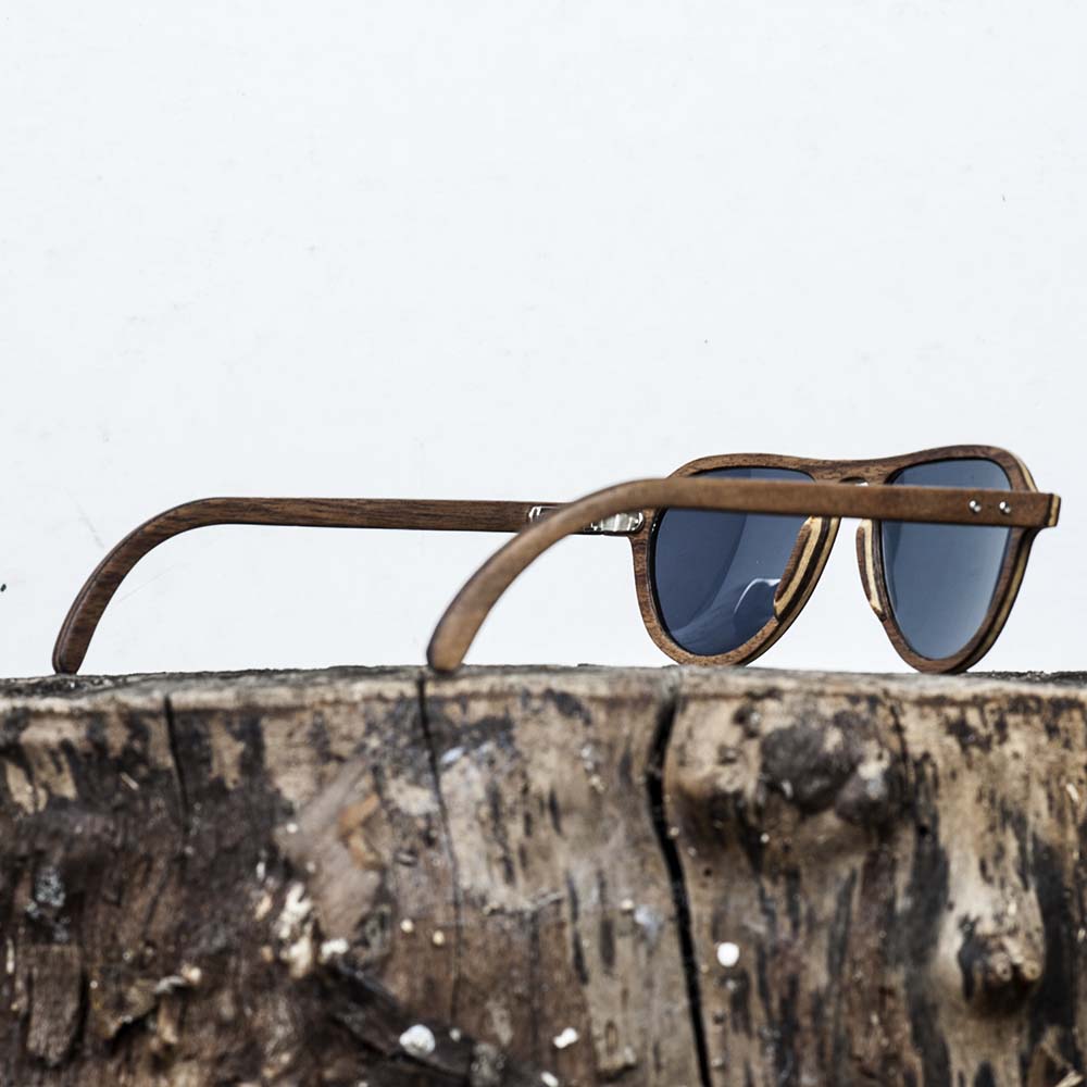 Lunette de soleil en bois de noyer - Wood Light - LAX-2 Lunette de soleil en bois de noyer - Wood Light - LAX-2