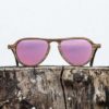 Lunette de soleil en bois de noyer - Verre rouge - Wood Light - LAX