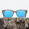 Lunette de soleil en bois de noyer - Verre bleu- Wood Light - NTR