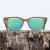 Lunette de soleil en bois de noyer - Verre vert- Wood Light - NTR