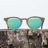 Lunette de soleil en bois de noyer - Verre vert - Wood Light - CDG
