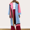 Manteau long coat upcycling color block du créateur Tremblepierre - 2