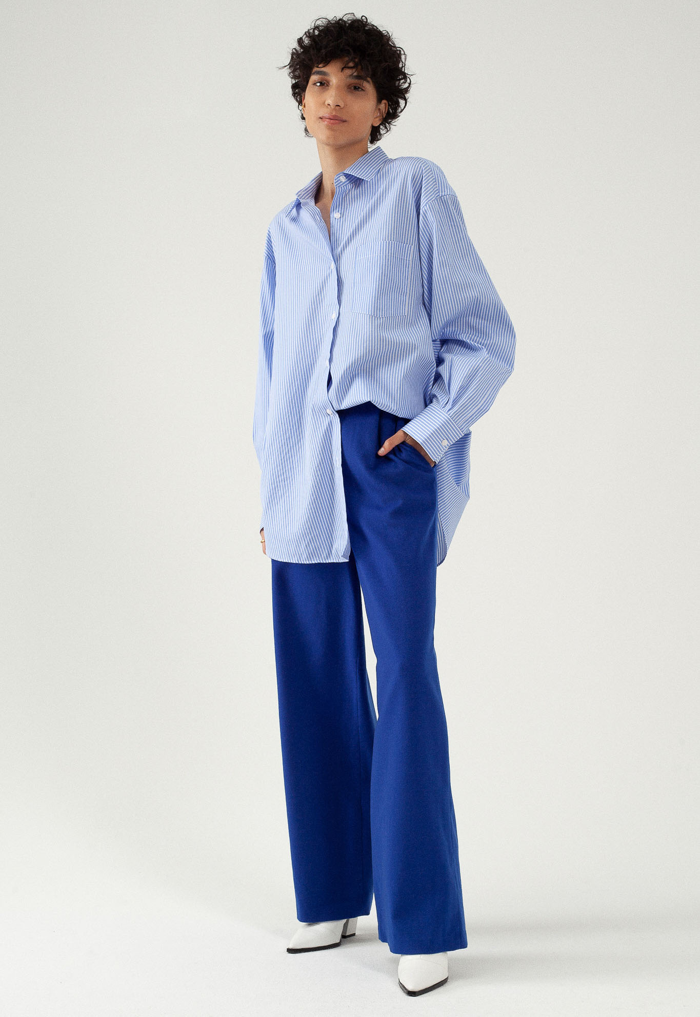Pantalon en laine et cachemire indigo du créateur Tremblepierre - image 1 Pantalon en laine et cachemire indigo du créateur Tremblepierre - image 1