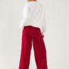 Pantalon large en laine et cachemire fuchsia du créateur Tremblepierre - image 3
