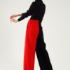 Pantalon large en laine et cachemire – Bicolore Noir/rouge – Tremblepierre | Label AÉ - Image 4