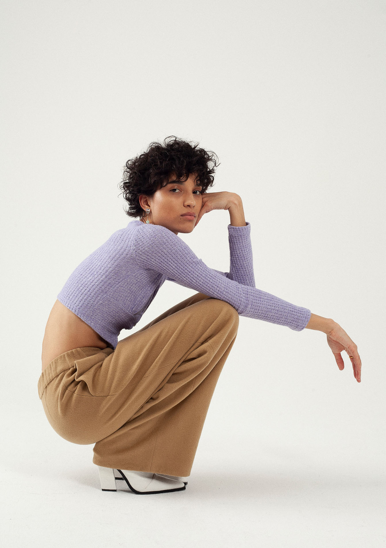 Pantalon palazzo large camel en laine et cachemire du créateur Tremblepierre - 3 Pantalon palazzo large camel en laine et cachemire du créateur Tremblepierre - 3