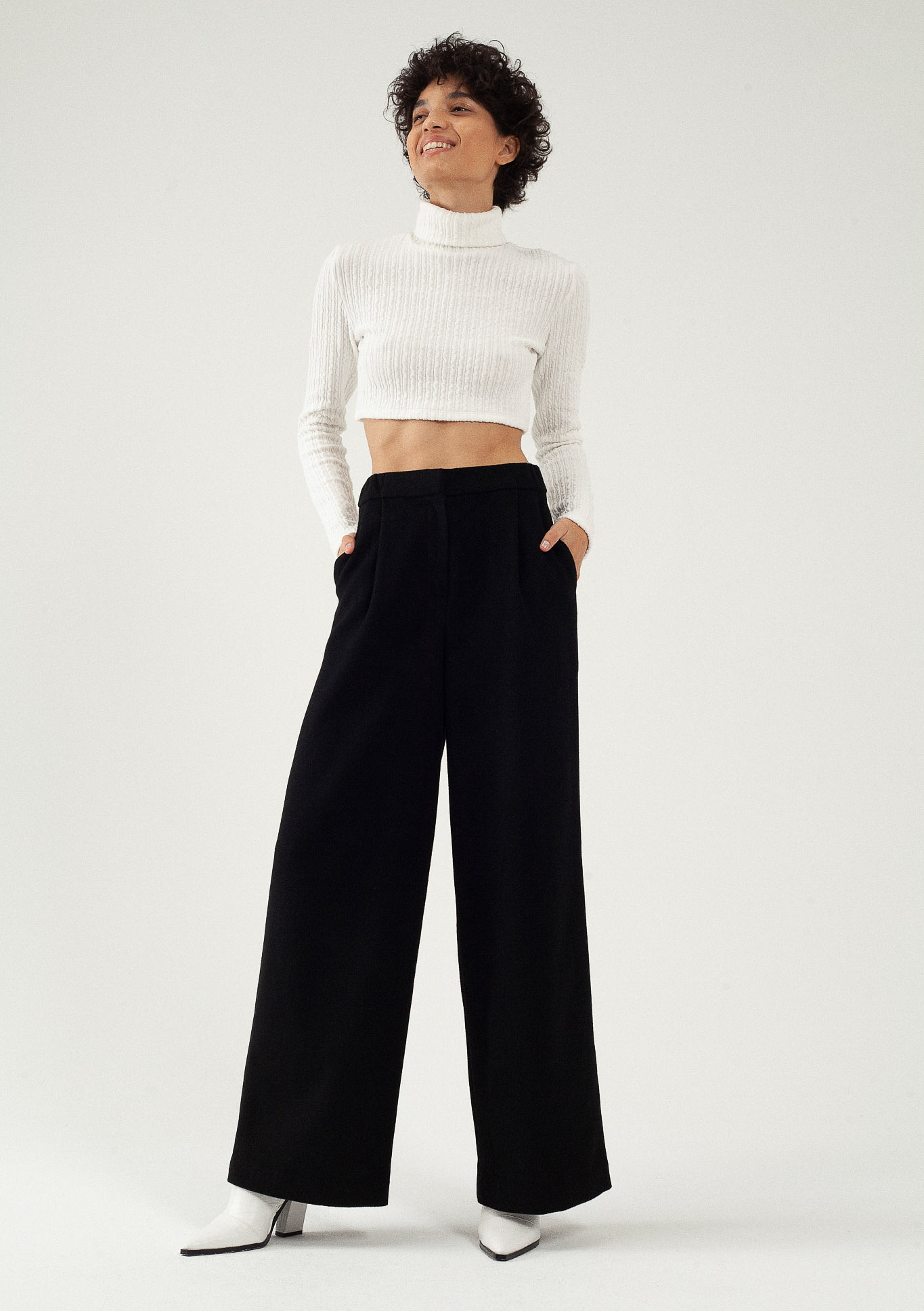 Pantalon palazzo large en laine et cachemire du créateur Tremblepierre - image 1 Pantalon palazzo large en laine et cachemire du créateur Tremblepierre - image 1