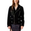 Perfecto en daim noir de la marque VIVASTUDIO
