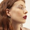 Puces d'oreilles I En argent massif I Vu de profil I Nina.Janvier I Label AÉ Paris