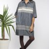 Robe chemise midi I En coton tissé à la main I Anissa Aïda I Vue de face I Label AÉ Paris