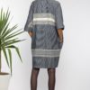 Robe chemise midi I En coton tissé à la main I Anissa Aïda I Vue de dos I Label AÉ Paris
