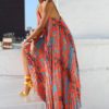 Robe en soie longue – Décolleté en V bas du dos – Vue de profil | Label AÉ